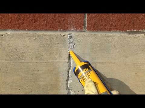 Part of a video titled How to Repair Cracks in Vertical Concrete Surfaces with QUIKRETE