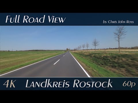 Landkreis Rostock, Germany: Bundesstraße (B110), Sanitz - 4K Ultra HD