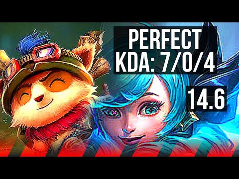 TEEMO vs GWEN (TOP) | 7/0/4, Rank 4 Teemo, 1400+ games, Godlike | KR Grandmaster | 14.6