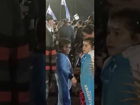Festejo de la selección Argentina en Apostoles Misiones. 