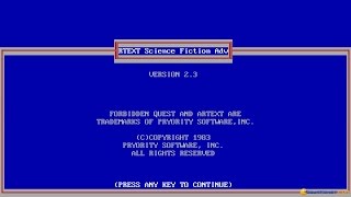 Forbidden quest gameplay (PC Game, 1983)