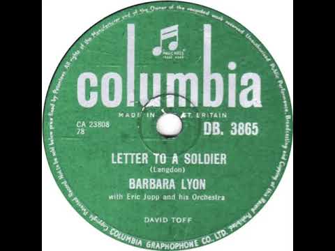 UK New Entry 1956 (190) Barbara Lyon - Letter To A Soldier