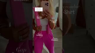 COMFY AND CUTE TRAVEL OUTFIT | PINK SWEATPANTS | #shorts #shortsvideo