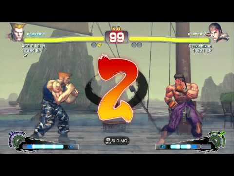 ACE・EIRIN [Guile] vs Ryukichikun [Ryu] SSF4 Japanese Online Ranked Matches - TRUE-HD