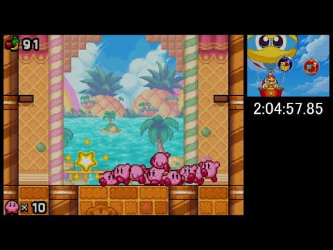 [Speedrun(WR)] Kirby Mass Attack - Any% in 3:25:10