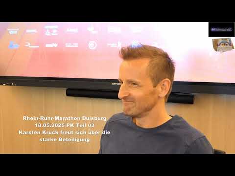 Rhein-Ruhr-Marathon Duisburg 18.05.2025 PK Karsten Kruck freut sich über die starke Beteiligung