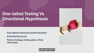 One-Tailed Testing vs Directional Hypothesis