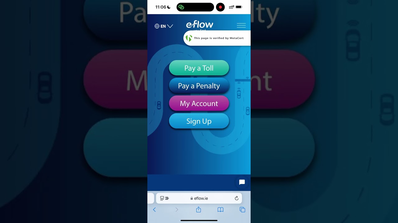 Zero Trust iPhone Security: eFlow Site Verified in Safari