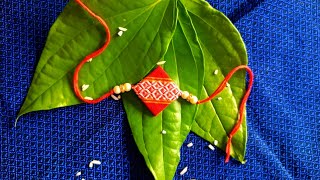 Easy and attractive khan rakhi making at home | handmade khan rakhi | fabric rakhi | diy |