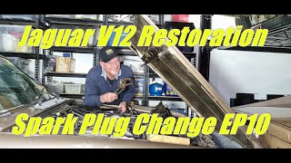 Jaguar Series 3 S3 V12 Spark Plug change ep10