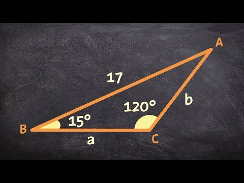Find the missing sides of a triangle using the law of sines