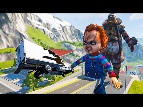 BeamNG.drive Satisfying Crashes Fails Rollovers - Super Ramp Car Jumps Gameplay