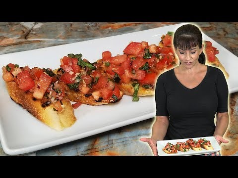 Authentic Italian Tomato and Basil BRUSCHETTA | The Perfect Appetizer