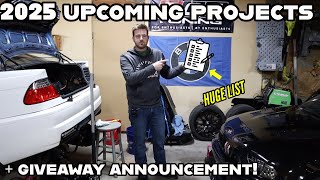Hello 2025! Huge projects coming up in the new year - BMW e46 and porsche Racecar builds - Giveaway