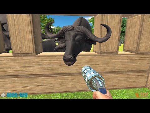 Survive with 120 Psycho Cape Buffalo. Animal Revolt Battle Simulator