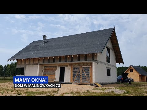 Mamy okna! Widok z zewnątrz i od środka. Dom w malinówkach 7 G