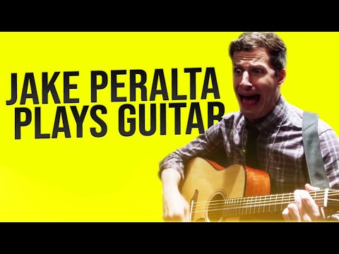 Jake Peralta plays guitar