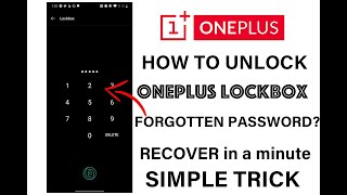 How To Unlock Oneplus Lockbox Pin With Fingerprint | Forgot Password | Forgot Pin | Oneplus Lockbox