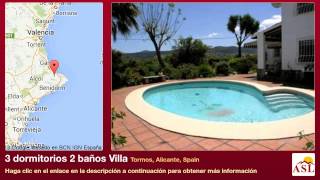 preview picture of video '3 dormitorios 2 baños Villa se Vende en Tormos, Alicante, Spain'
