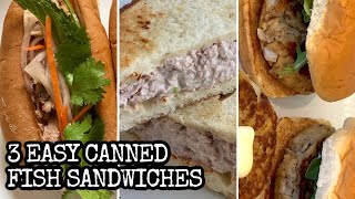 🐟 3 EASY & HEALTHY Canned Fish Sandwiches (