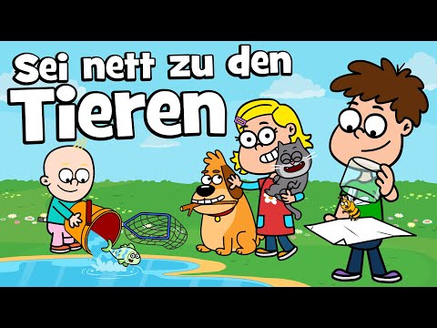 ♪ ♪ Kinderlied Tiere - Sei nett zu den Tieren | Tierlied - Hurra Kinderlieder - Tierliebe Kinder
