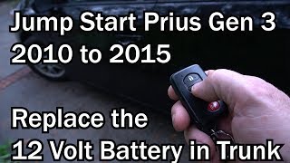 Prius Jump Start and 12 Volt Battery Replacement Gen 3 2010 to 2015