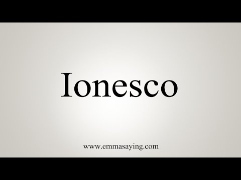 How To Say Ionesco