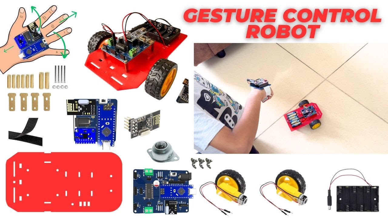 DIY Gesture Controlled Robot Car | Arduino Nano, NRF24L01 & MPU6050 Tutorial