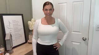 Amazon Fashion / ZESICA Crop Tops Square Neck Slim Fitted Shirt /A Basic Top That Doesn’t Feel Basic