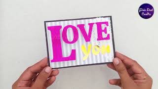 Free Printable Letter Template | DIY 3D “Love You” Card | Simple Handmade 3D Card