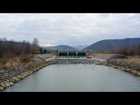 Zapora w Porąbce - widok z drona