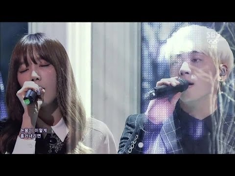 [S.M. THE BALLAD (Taeyeon & Jonghyun)] - breathing @ popular song Inkigayo 140223