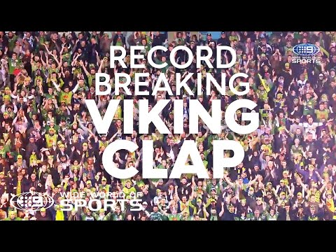 The record-breaking Viking Clap at Canberra Stadium | NRL on Nine