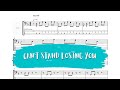 THE POLICE - Can't Stand Losing You - Bass cover + Play along with score and BassTAB