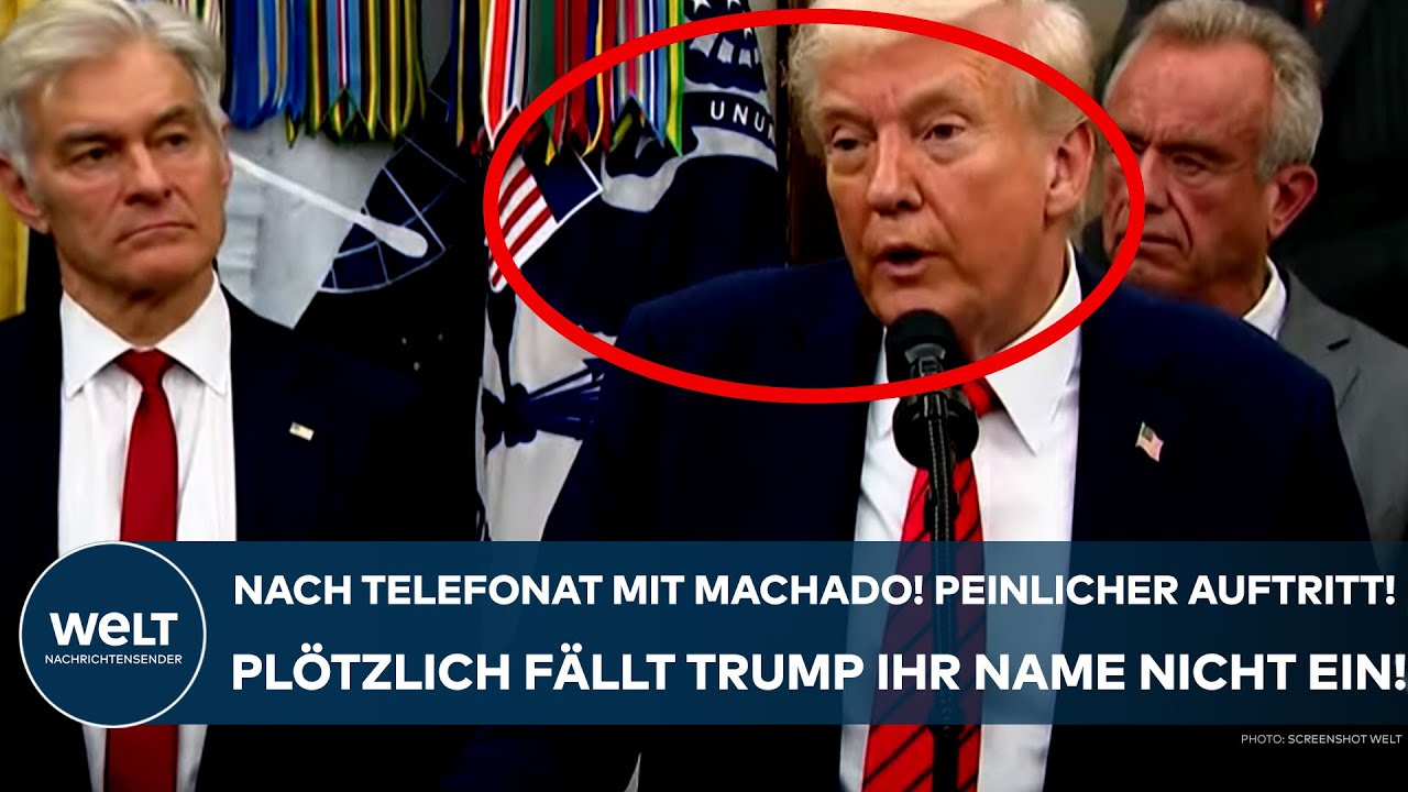 USA: Nach Telefonat mit Machado! Peinlicher Auftritt! Plötzlich fällt Trump ihr Name nicht ein!