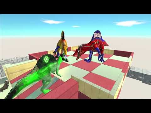 GREEN LANTERN SPINOSAURUS DEATH CLIMB - Animal Revolt Battle Simulator