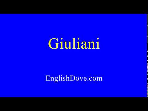 How to pronounce Giuliani in American English.