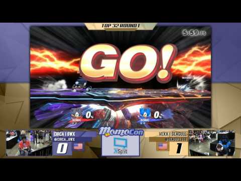 Momocon 2016: Smash 4 Singles - Circa | 6WX (Sonic) vs Vexx | Seagull (Sonic) - Winners Round 1