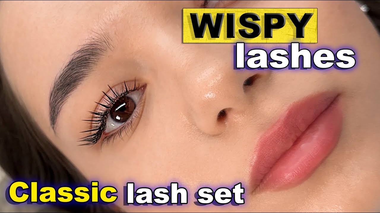 WISPY LASH EXTENSIONS / Classic lash set (full tutorial) & Eyelash removal