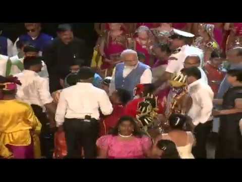 PM Narendra Modi mingles with Divyang children on the sideline of a function