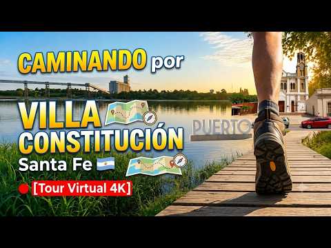 CAMINANDO por VILLA CONSTITUCIÓN, Santa Fe 🇦🇷 [Tour Virtual 4K]