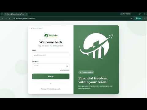 How to Create a Skylake Lending Account