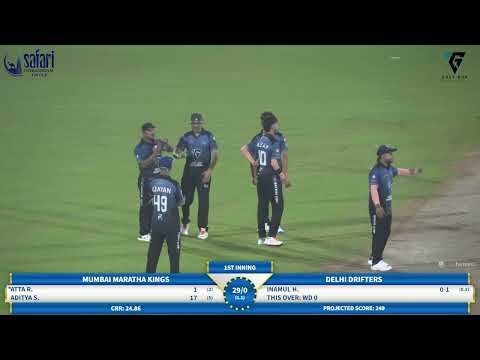 Safari international T20 Cup Powered by Grey Box : Match 02 : Mumbai Maratha Kings Vs Delhi Drifters