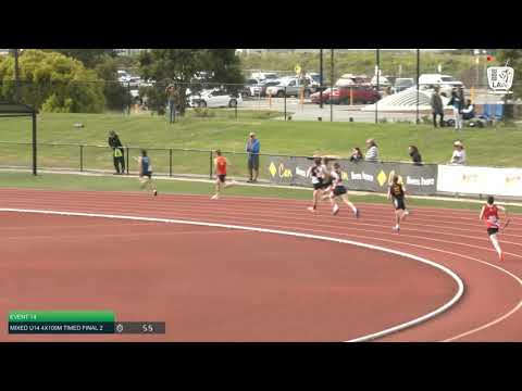 Mixed U14 4x100m Timed Final 2: 2021 Commonwealth Bank State Relays Championships // LAVicTV