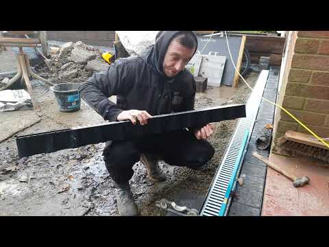 How to install a driveway - How to Install Aco drainage - landscaping uk - VLOG06
