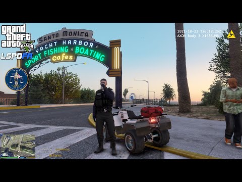 GTA V - LSPDFR 0.4.9🚔 - LSPD/LAPD - ATV Beach Patrol - Hostage Situation/Stolen Vehicle - 4K