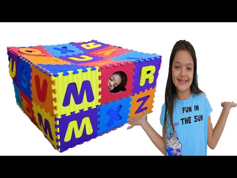 Masal and Öykü with playing Colors Letters Funny Kids Video - Hide and Seek