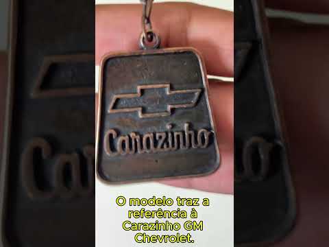 📸 RELÍQUIA GAÚCHA! Chaveiro GM Carazinho Metal Dourado Envelhecido  #bunnitu #dicas #gm #fusca