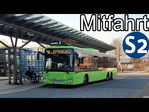 Mitfahrt | IVECO Crossway LE City 14.5M | Linie S2 | Saalfeld, Busbahnhof - Rudolstadt Ost