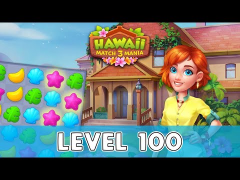 Hawaii Match-3 Mania Level 100 (No Boosters)